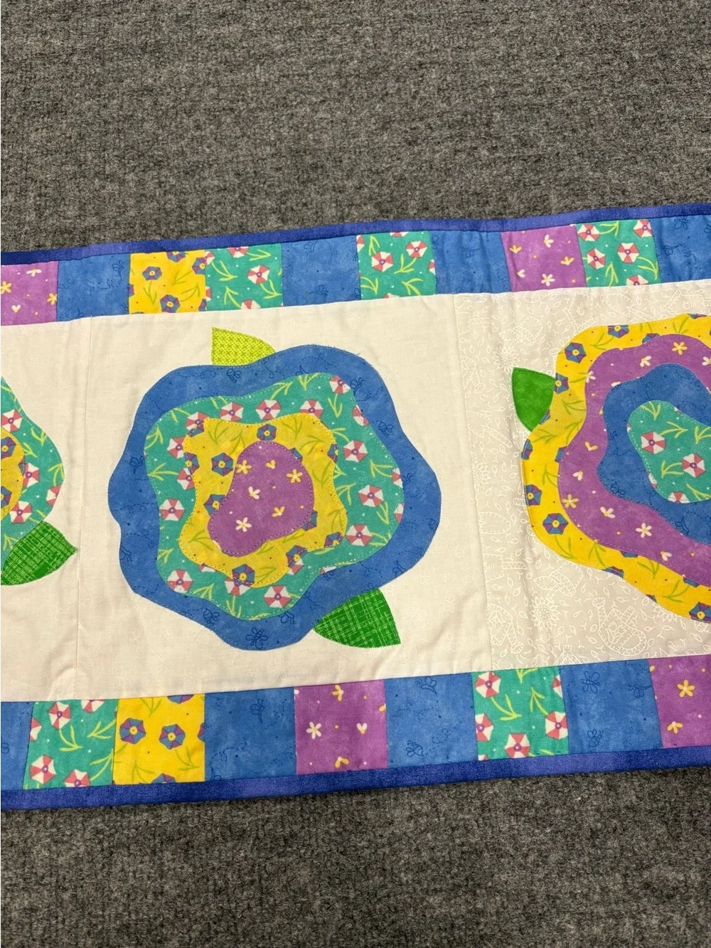 Colorful Floral Patchwork Table Runner Beautiful Design